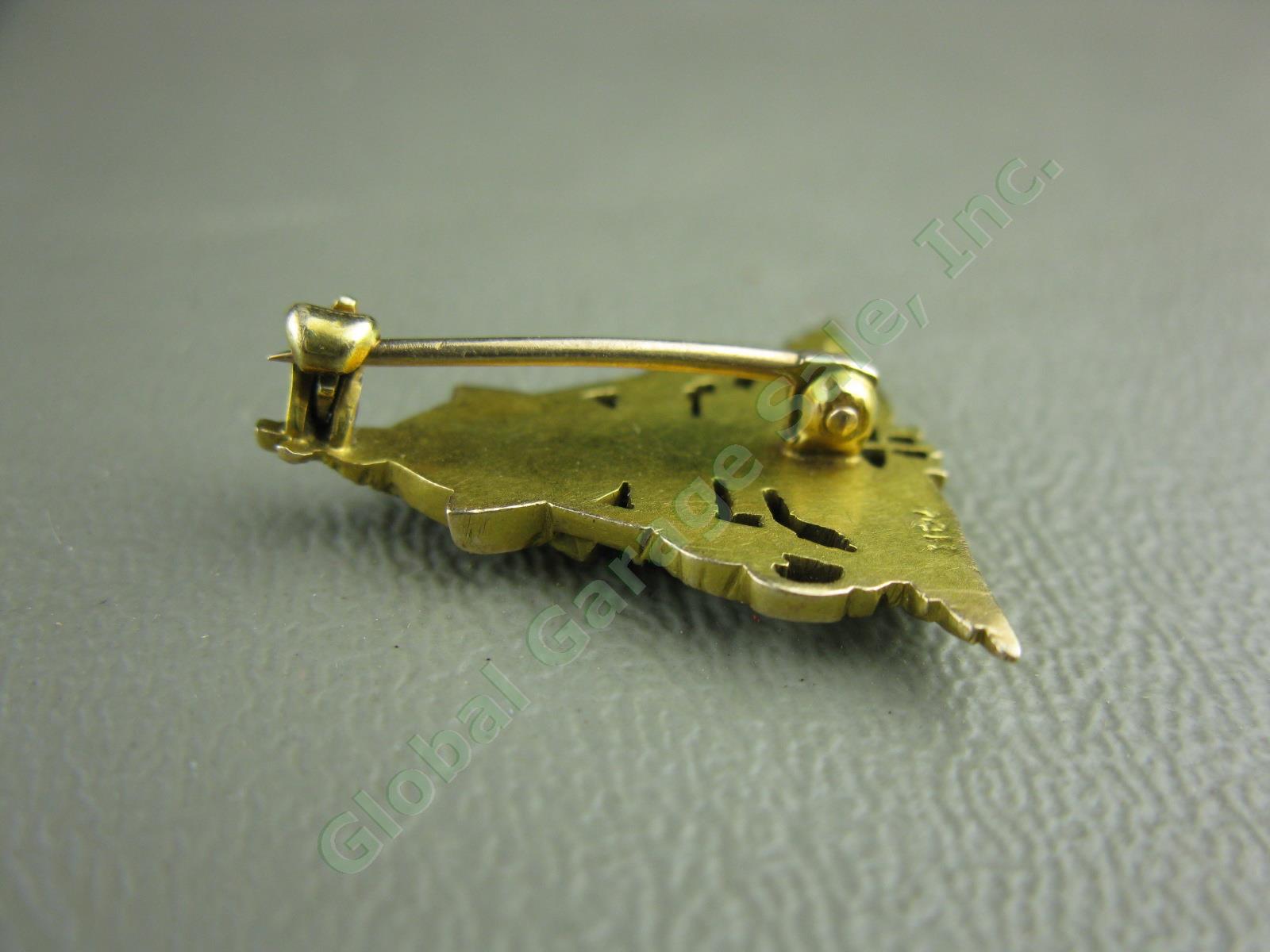 Vtg Antique 1921 J.E. Caldwell & Co 14K Gold USNA US Navy Naval Academy Pin NR! 5