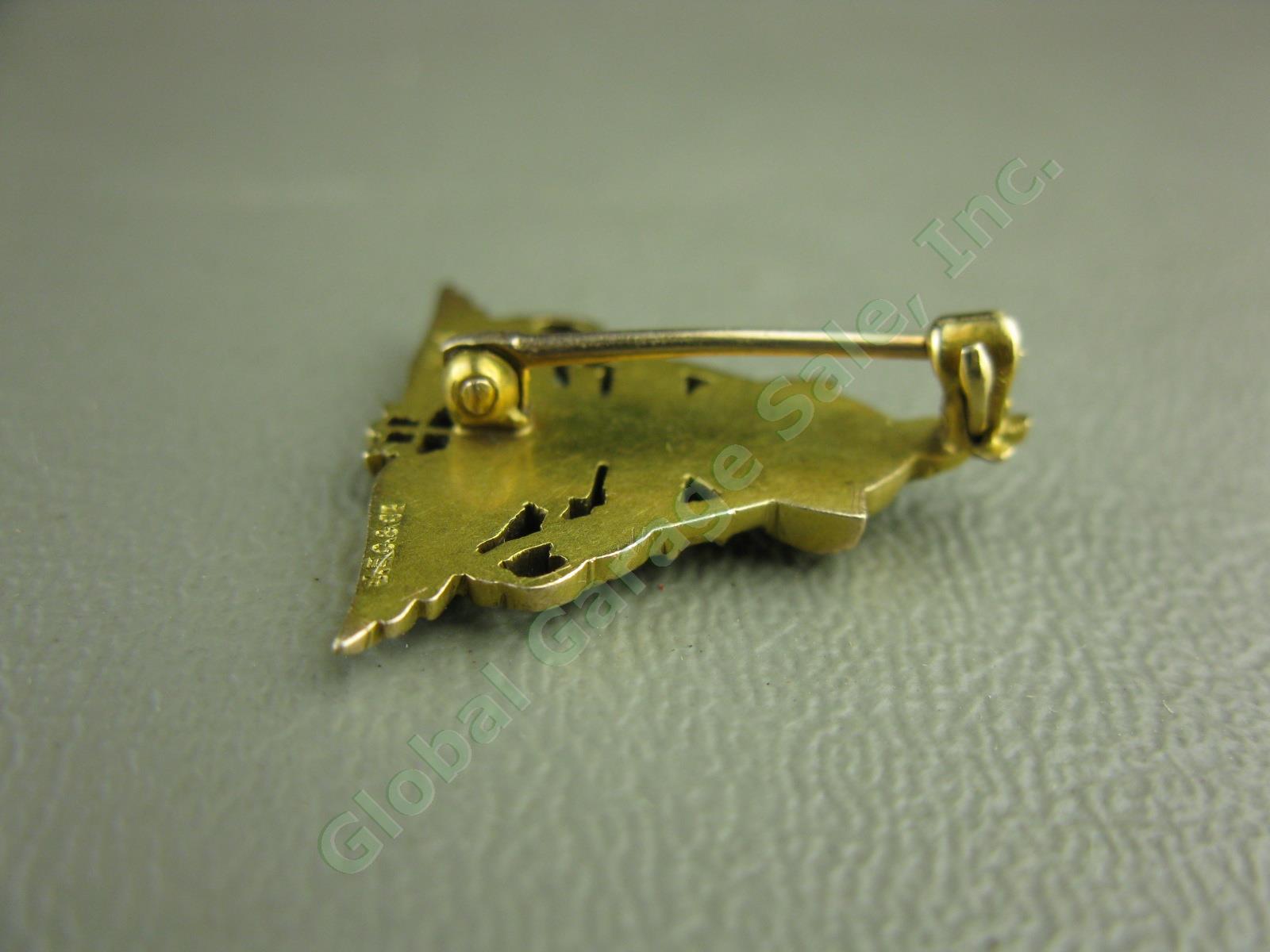 Vtg Antique 1921 J.E. Caldwell & Co 14K Gold USNA US Navy Naval Academy Pin NR! 6