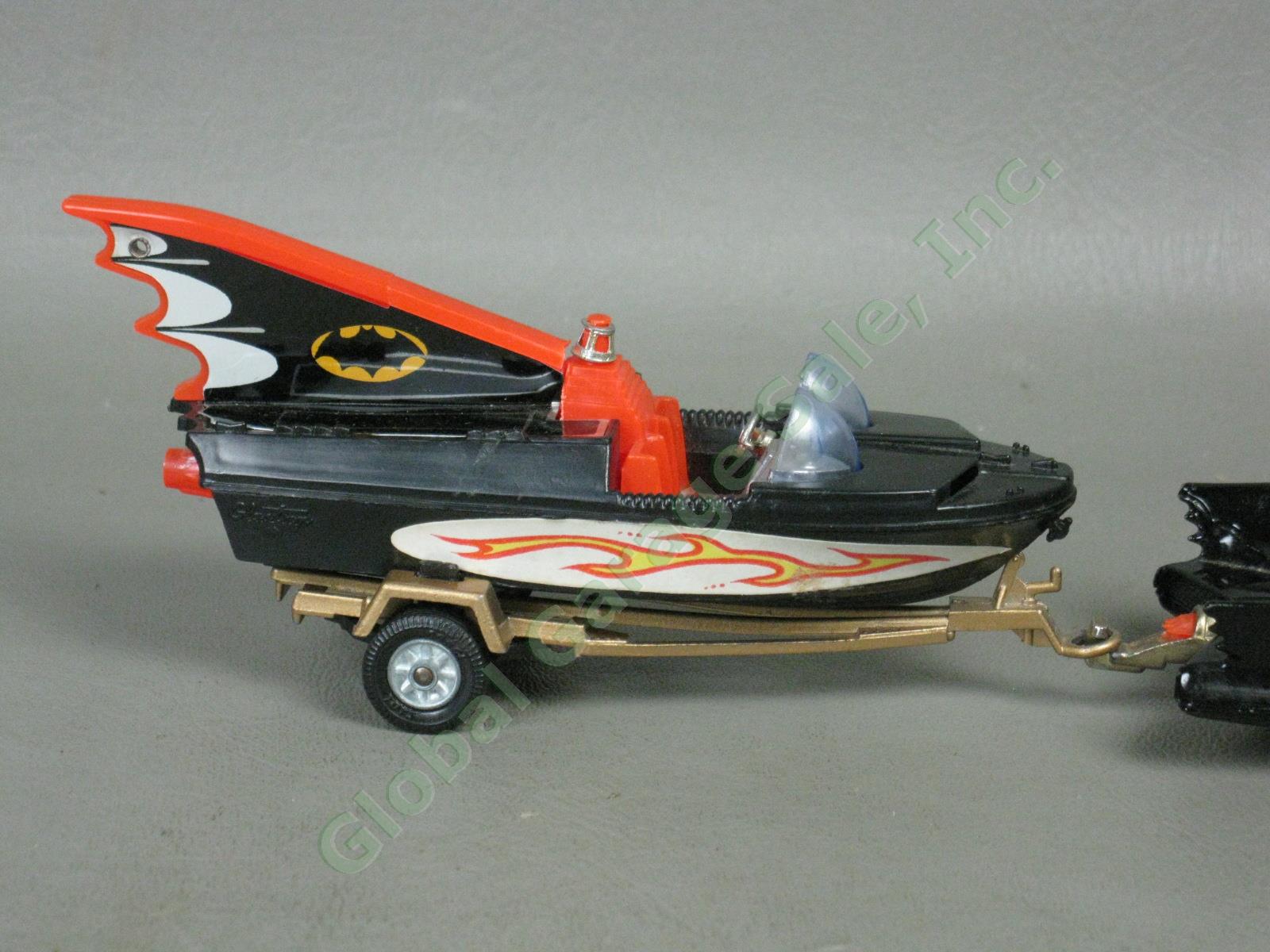 Vintage 1960’s Corgi Batmobile Glastron Bat Boat Trailer Batman Figure Driver NR 5