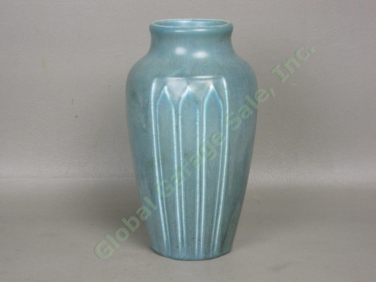 Vtg Antique 1923 Rookwood #1823 Matte Blue Pottery Vase Art Deco Arts & Crafts