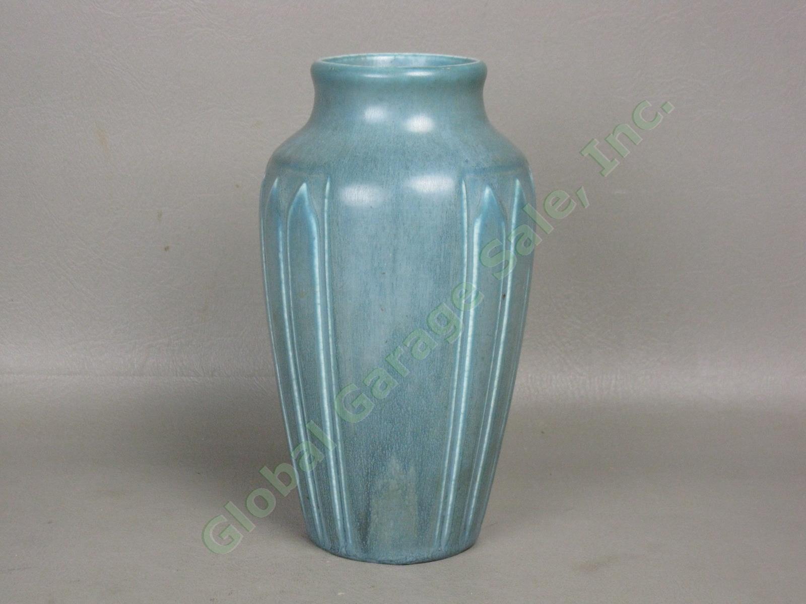 Vtg Antique 1923 Rookwood #1823 Matte Blue Pottery Vase Art Deco Arts & Crafts 1