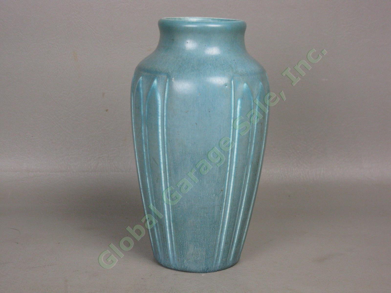 Vtg Antique 1923 Rookwood #1823 Matte Blue Pottery Vase Art Deco Arts & Crafts 3