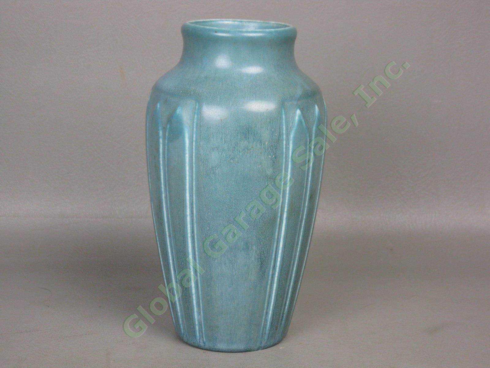 Vtg Antique 1923 Rookwood #1823 Matte Blue Pottery Vase Art Deco Arts & Crafts 5