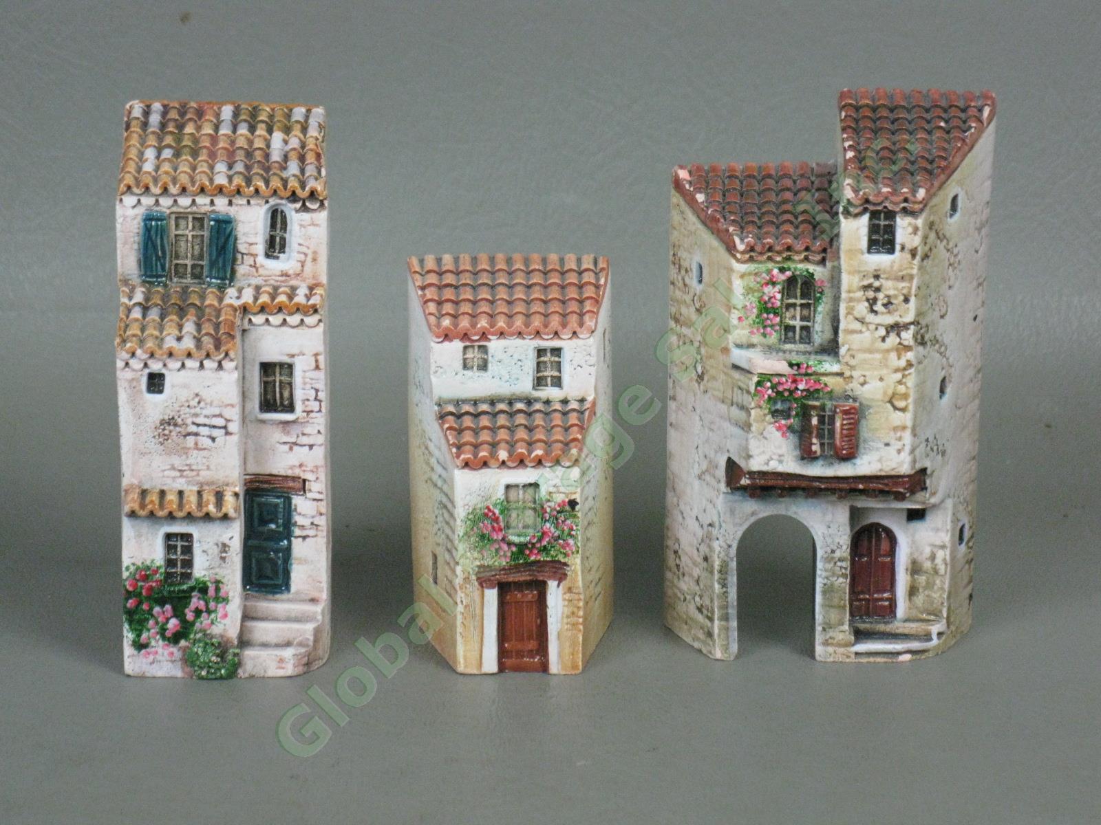 3 Dominique Gault Miniature Limoge Clay Pottery Houses Provence France 1995-2001
