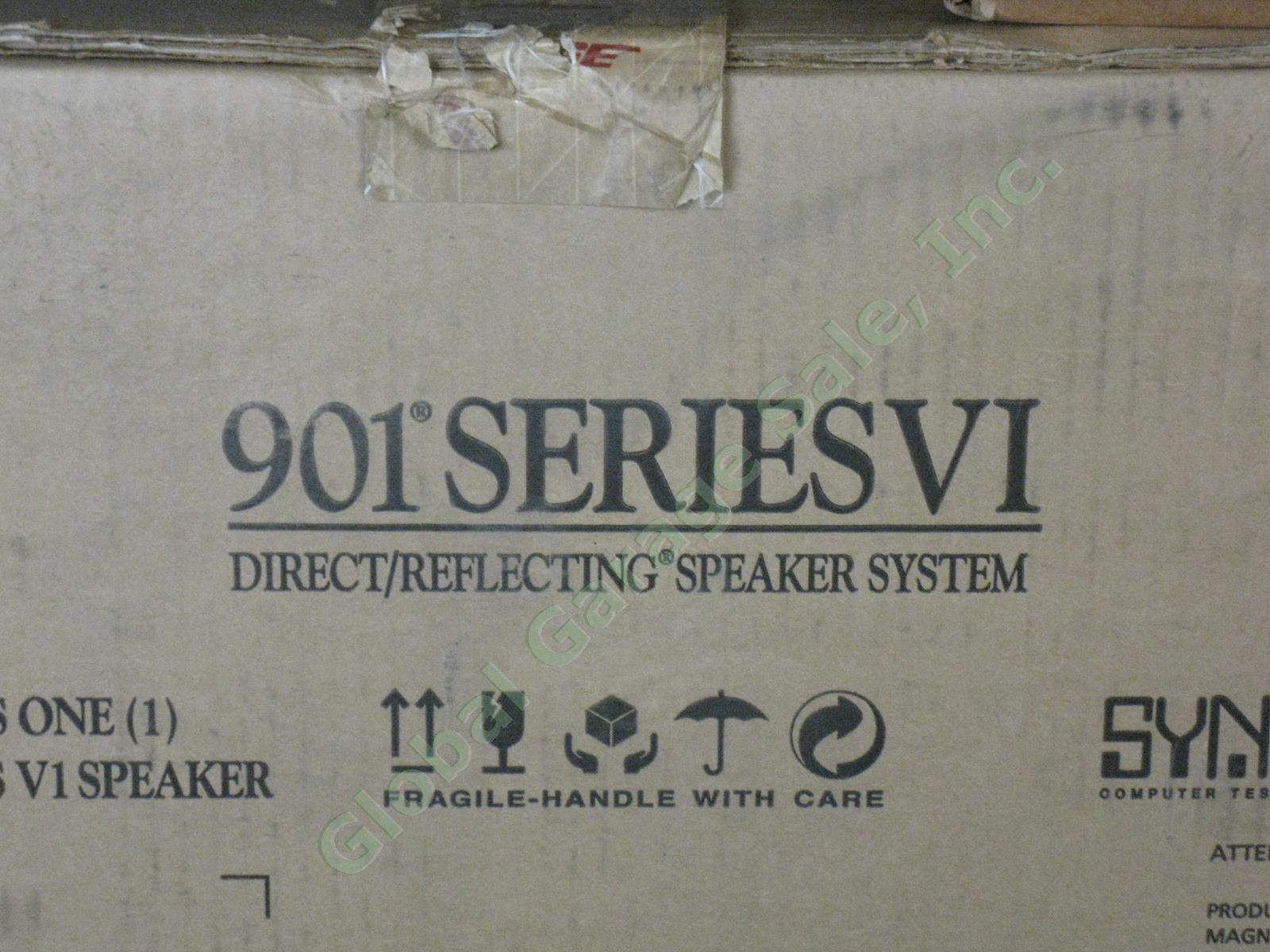 NIB! NEW! Sealed! Bose 901 Series VI Stereo Speakers + Equalizer Walnut Brown 1