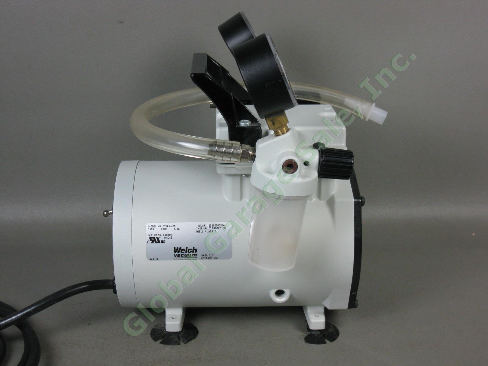 Welch Standard Duty 2534B-01 Vacuum Pump WOB-L 115V 60Hz 5.3 Amp Powers On Works 1
