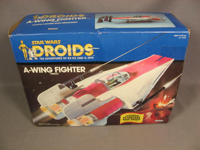 Vintage 1984 Star Wars Droids A-Wing Fighter Ship +Box 8