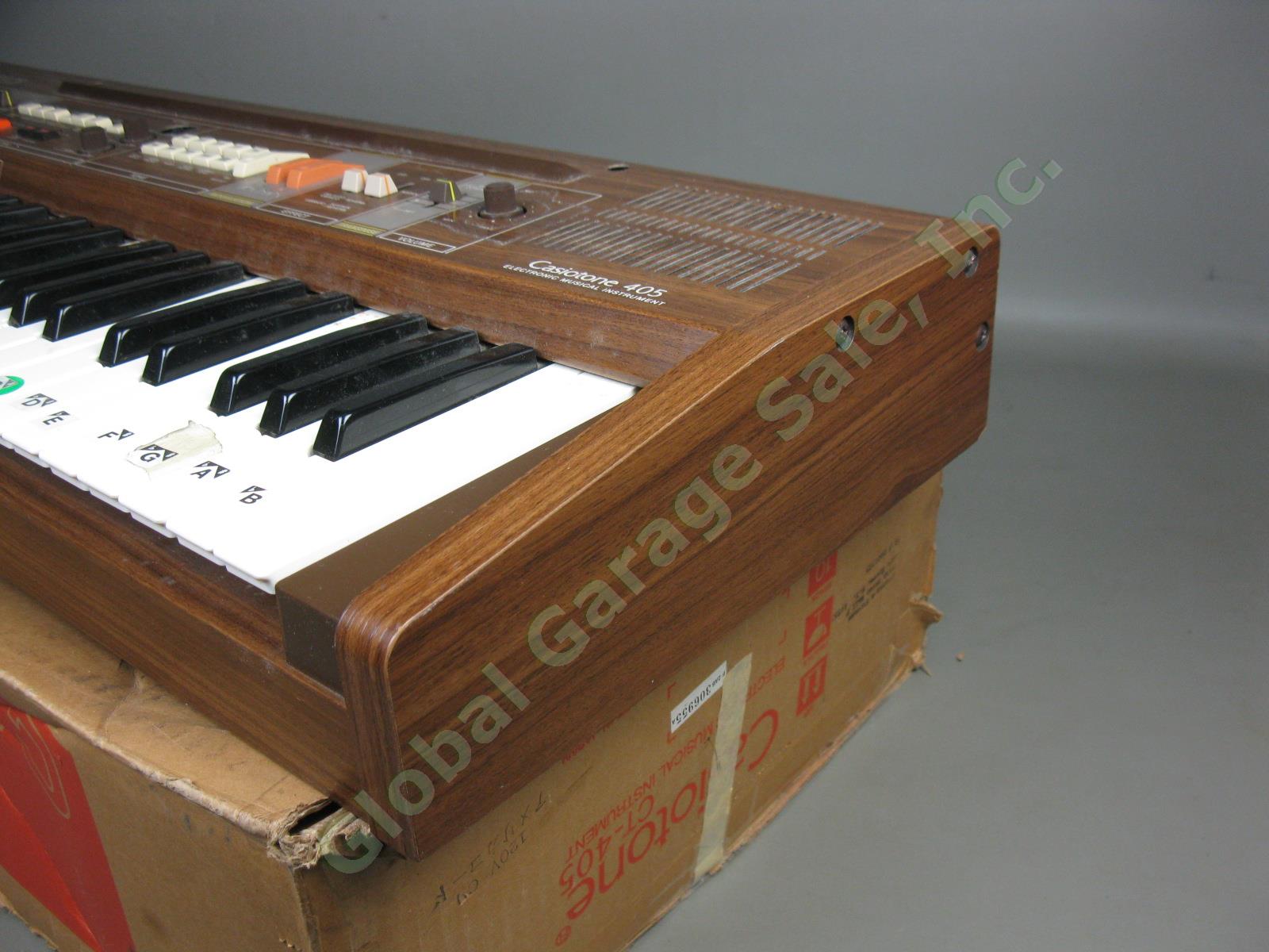 Vtg Casio Casiotone 405 Analog Electronic Synth Synthesizer Keyboard Organ + Box 3