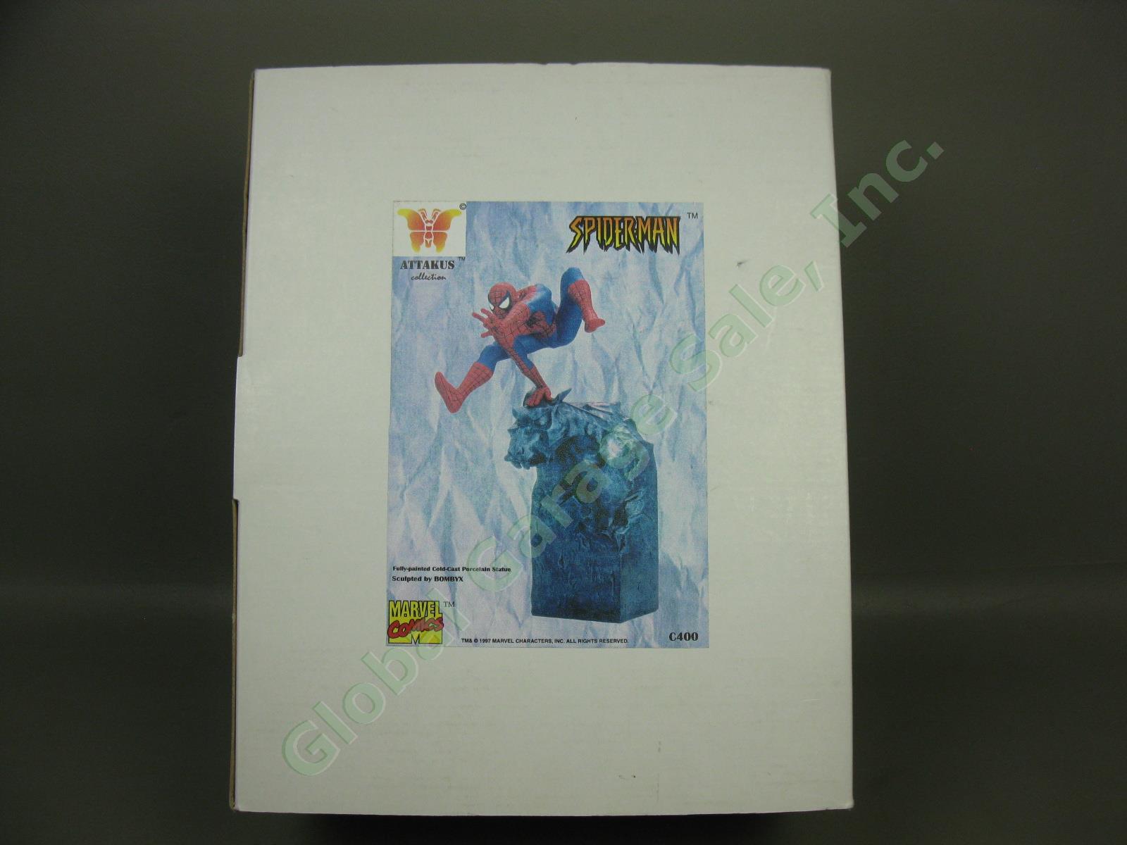NIB 1997 Attakus Marvel Comics Spiderman Gargoyle Porcelain Statue C400 Bombyx