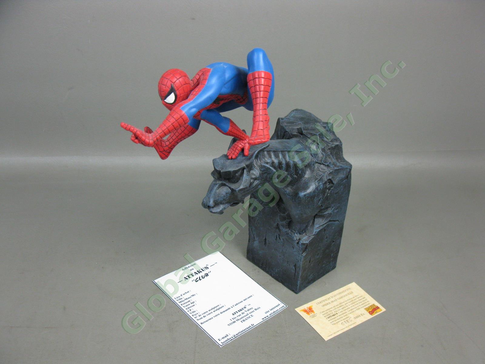 NIB 1997 Attakus Marvel Comics Spiderman Gargoyle Porcelain Statue C400 Bombyx 3