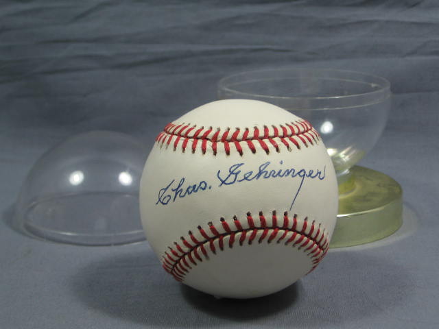 Charlie Chas Gehringer Signed Baseball Ball Autograph