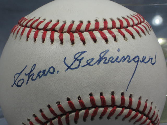 Charlie Chas Gehringer Signed Baseball Ball Autograph 1