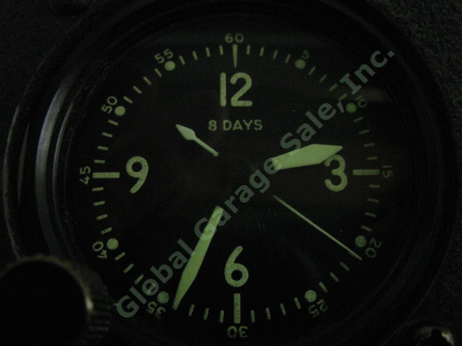 1942 WW2 Bulova 8-Day AFUS ARMY TYPE A-11 Air Force Aircraft Cockpit Dash Clock 1