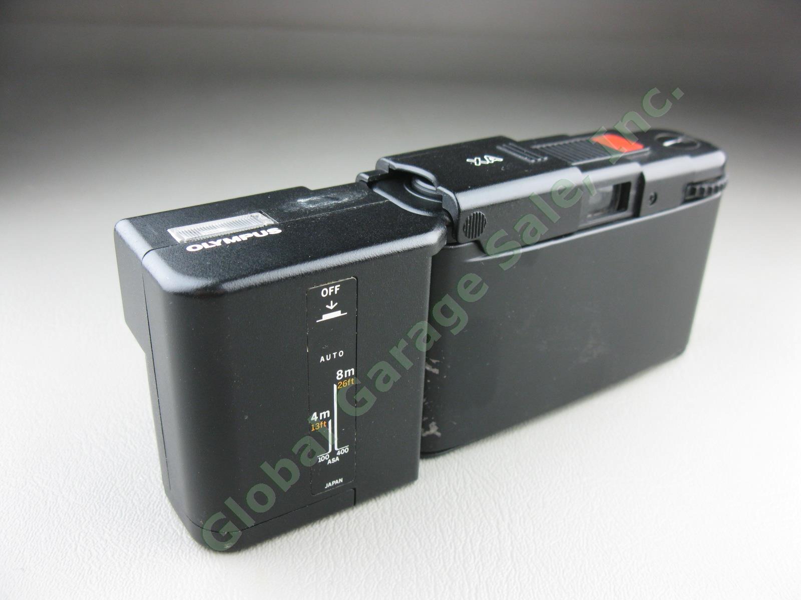 Vtg Olympus XA Rangefinder 35mm Film Camera + A16 Flash Bundle Lot Tested Works! 3