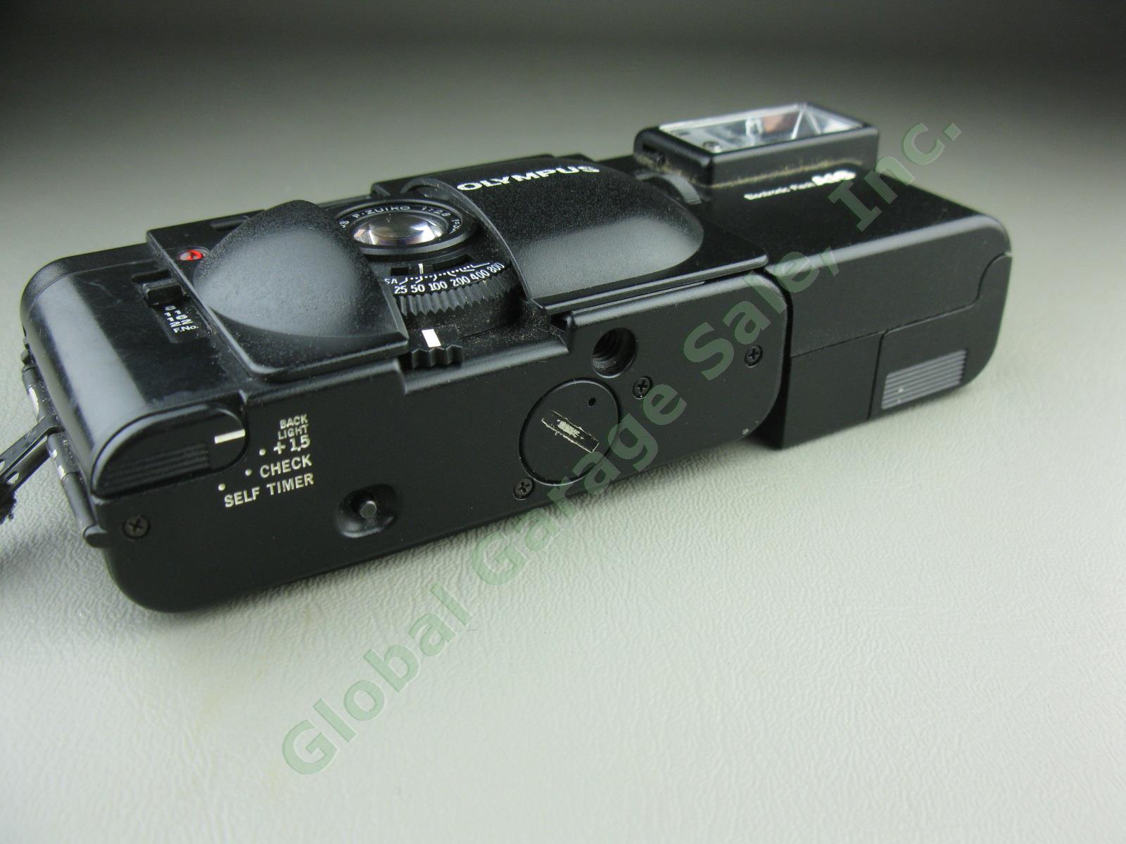 Vtg Olympus XA Rangefinder 35mm Film Camera + A16 Flash Bundle Lot Tested Works! 5
