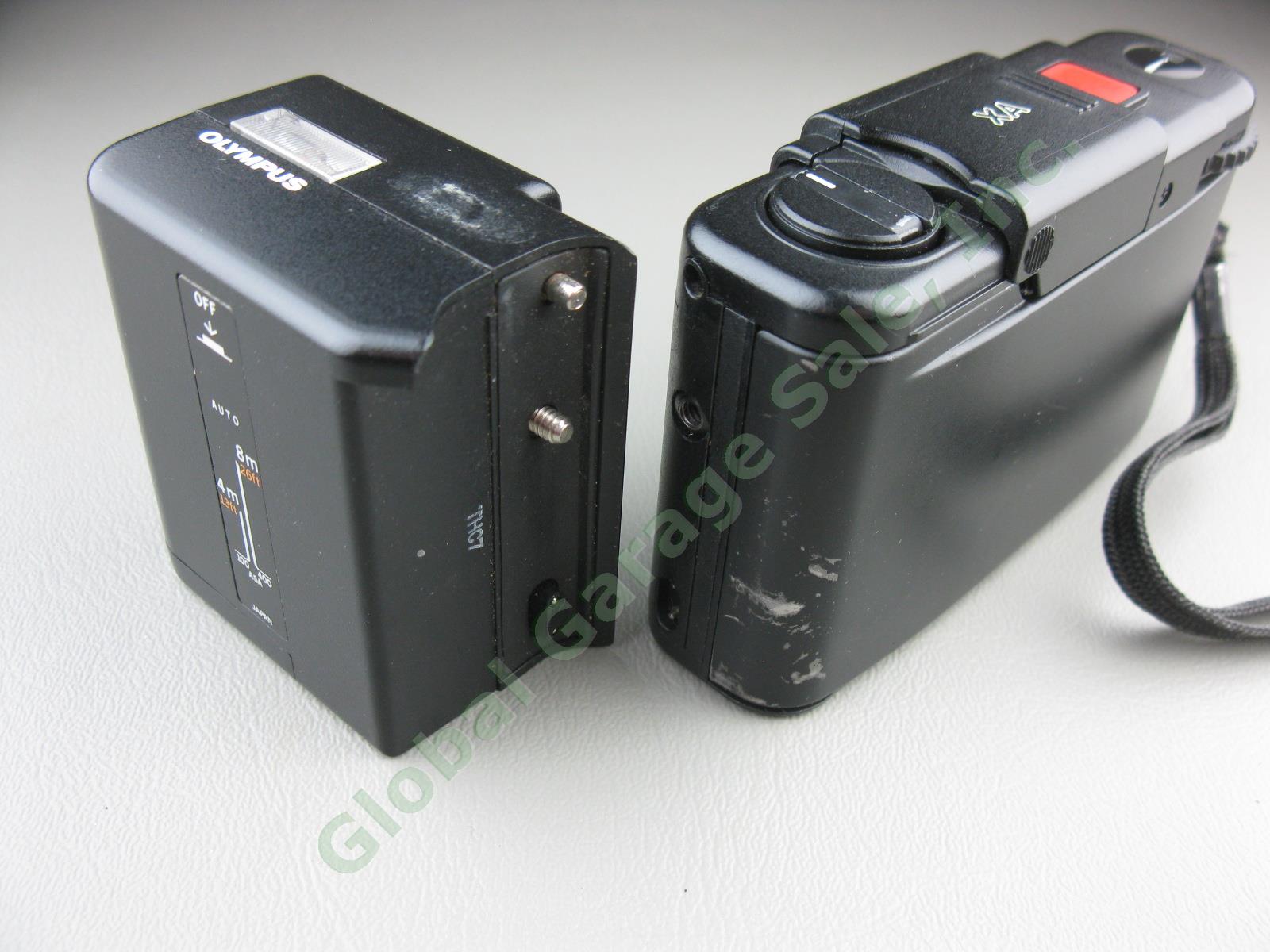 Vtg Olympus XA Rangefinder 35mm Film Camera + A16 Flash Bundle Lot Tested Works! 6
