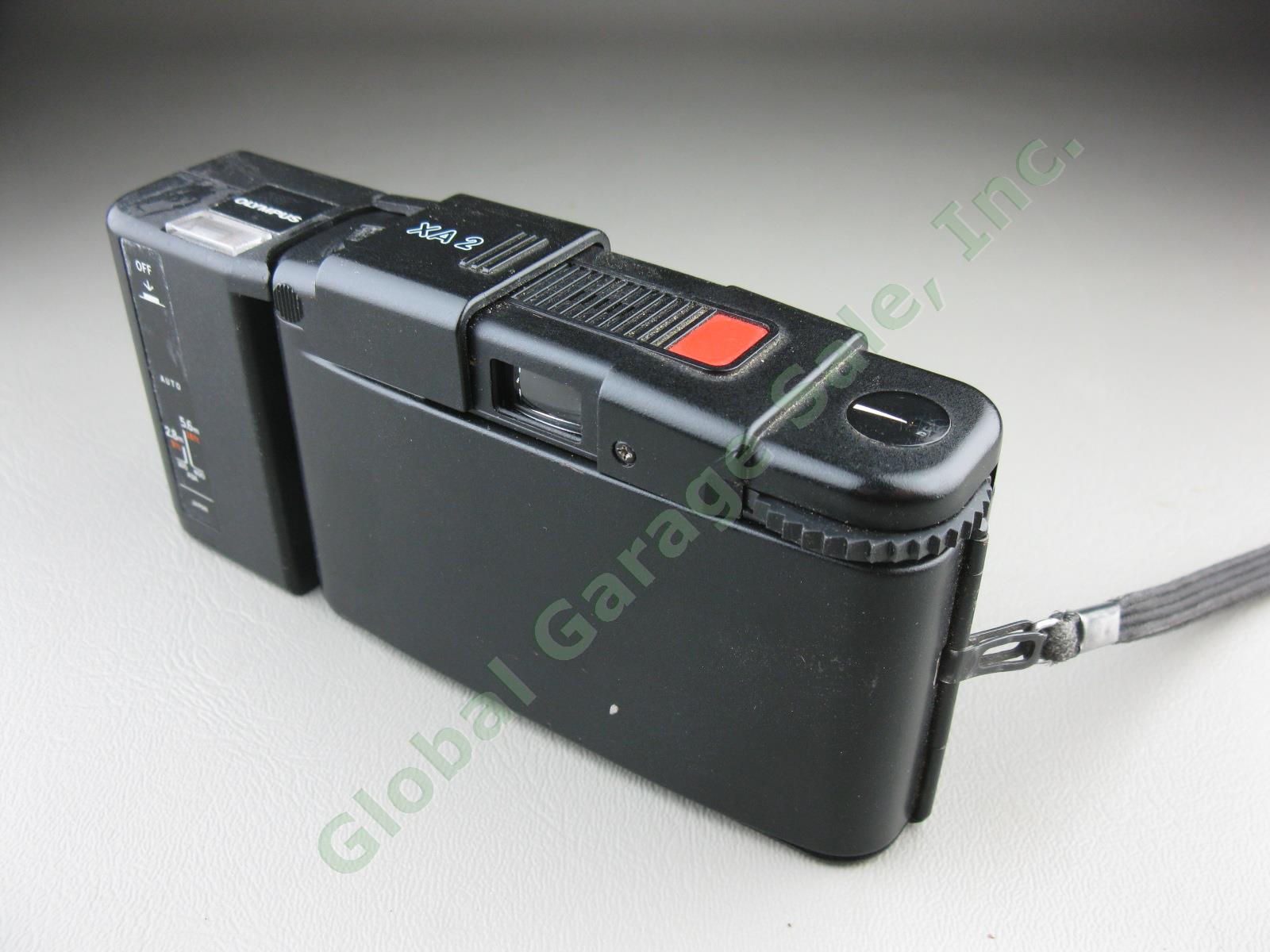 Vtg Olympus XA2 Rangefinder 35mm Film Camera + A11 Flash Bundle Lot Tested Works 4