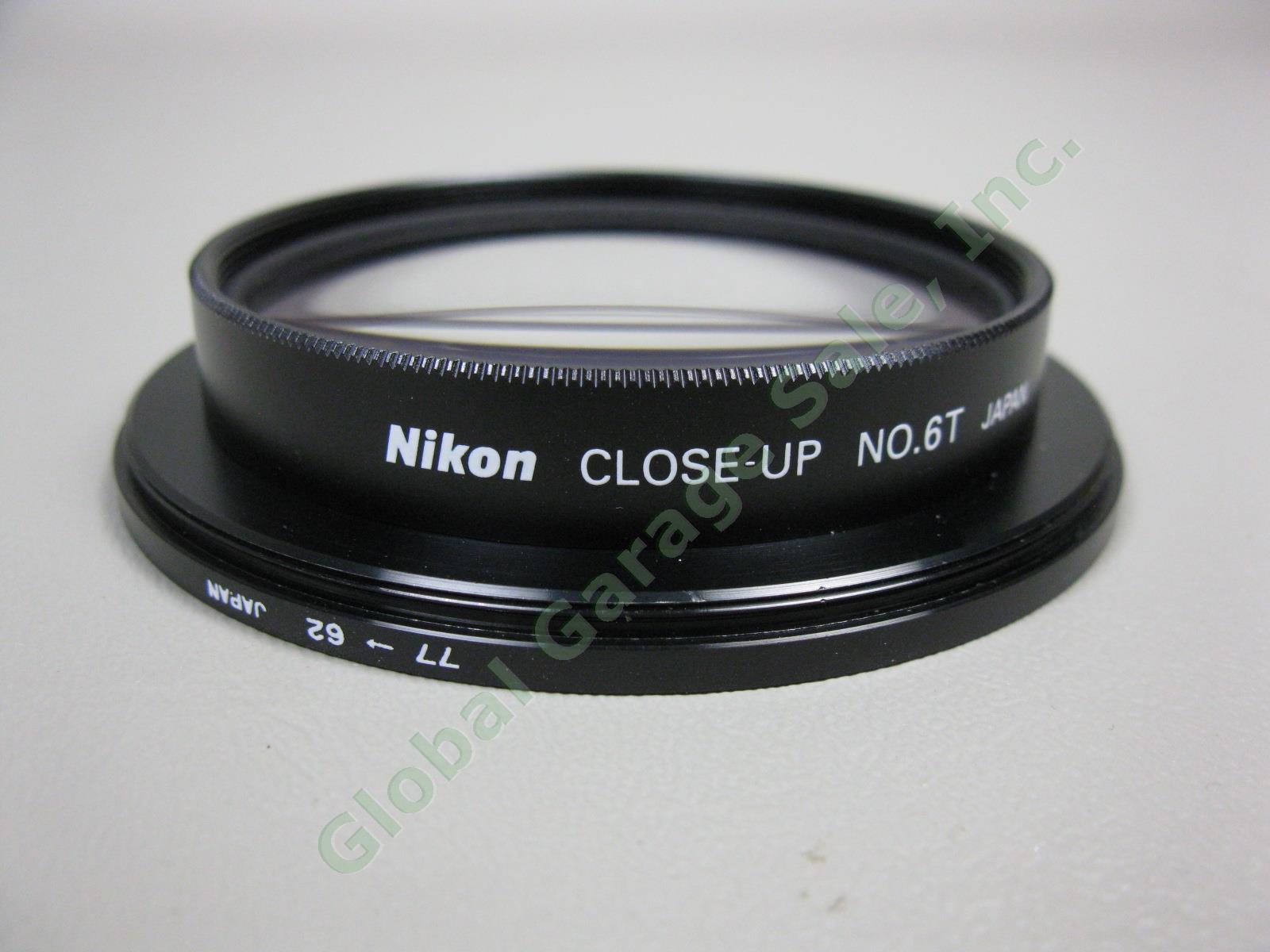 2 Nikon Macro Close-Up Attachment Lens Lot No 5T + 6T + Case 77 62 Filter Bundle 1