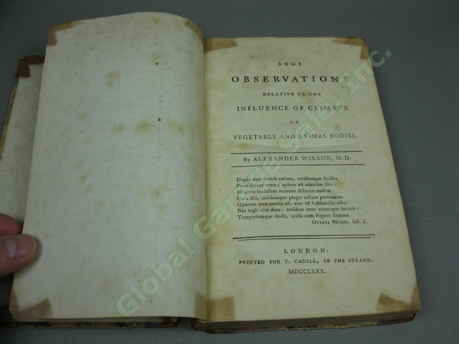 1780 Some Observations Relative To The Influence Climate Book Alexander Wilson 4