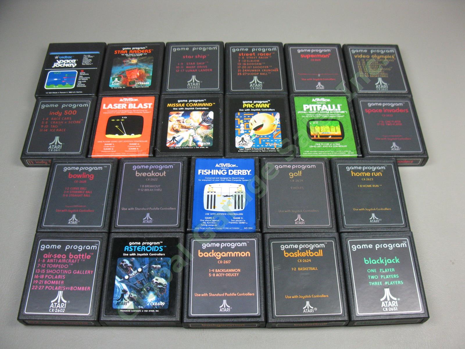 HUGE LOT 34 Vtg Video Games Atari Adam ColecoVision +Manuals Overlays Cases VGUC 4