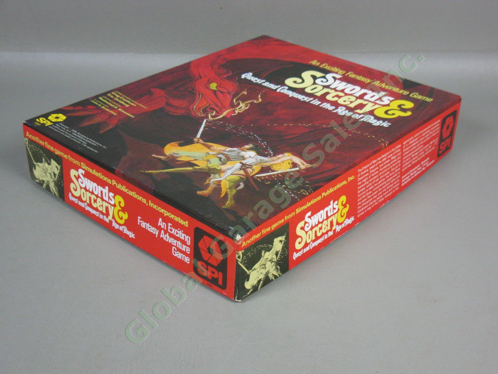 Vtg 1978 SPI Swords & Sorcery Quest + Conquest Magic Fantasy Game Unpunched! NR! 8