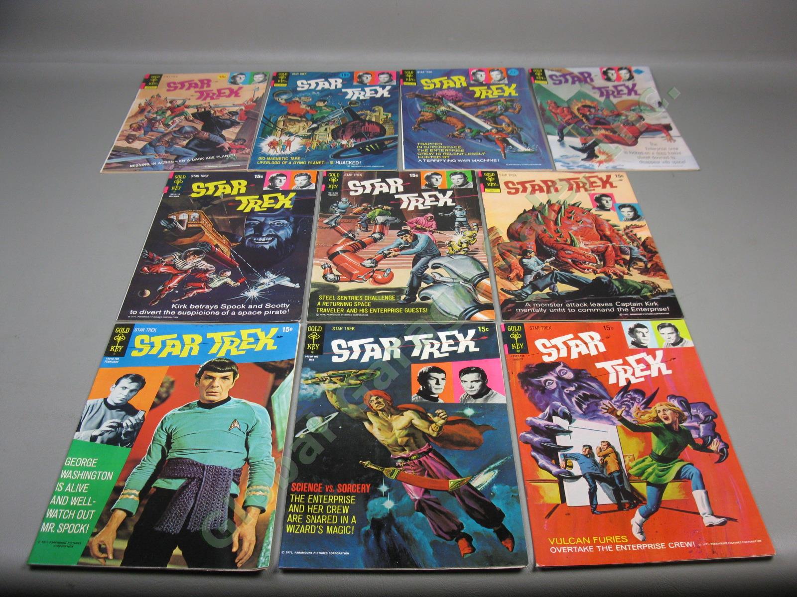 10 Vtg Gold Key 1970-74 Star Trek Comic Book Lot 9 10 11 12 13 14 16 18 22 27 NR
