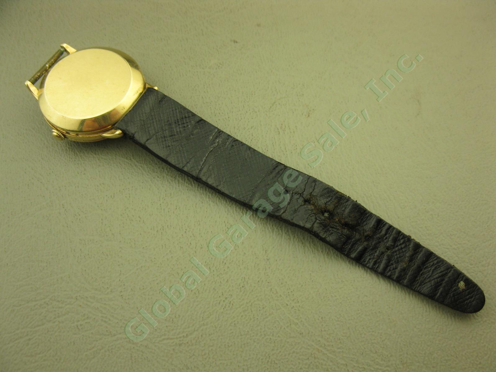 Vtg 1948 Omega Seamaster 14k Gold Automatic Bumper Swiss Watch Serial # 11118734 5