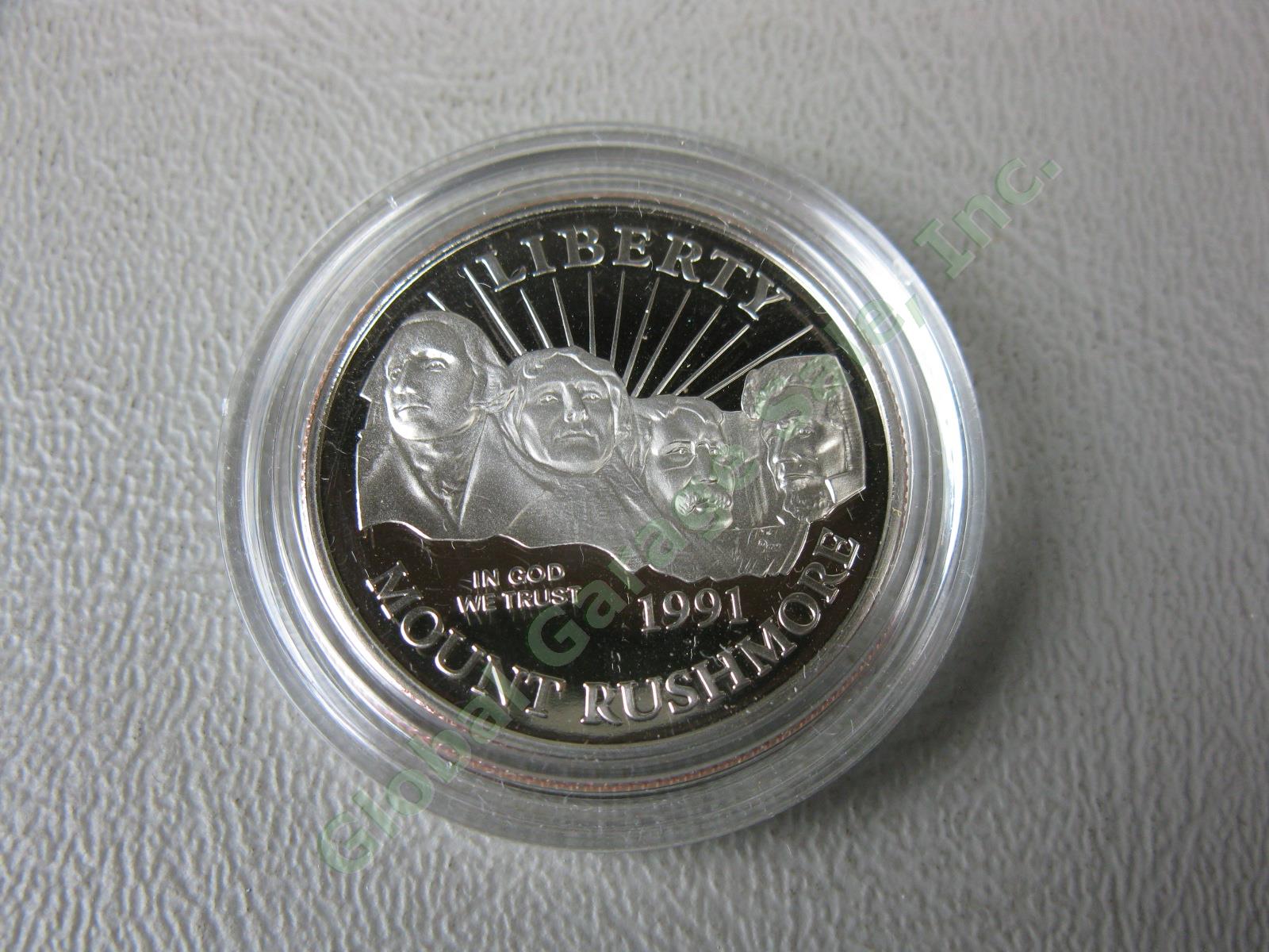 1991 US Mint Mount Rushmore 50th Anniversary 3-Coin UC Proof Set $5 Gold Silver 6