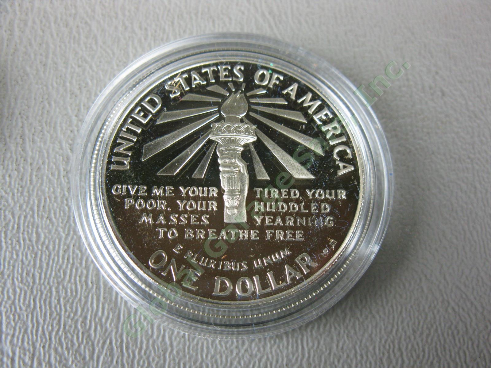 1986 US Mint Liberty 3-Coin UC Proof Set $5 Gold Silver Dollar Ellis Island NR! 5