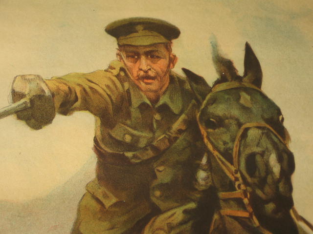 Original WWI War Poster Forward To Victory Enlist Now 3
