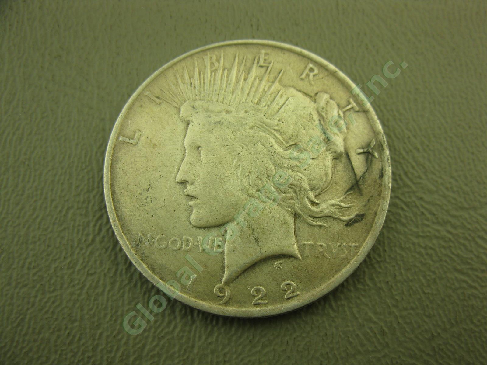 5 US Morgan + Peace Silver Dollar Coins Lot 1900-O 1921 1922 1926-S No Reserve! 9