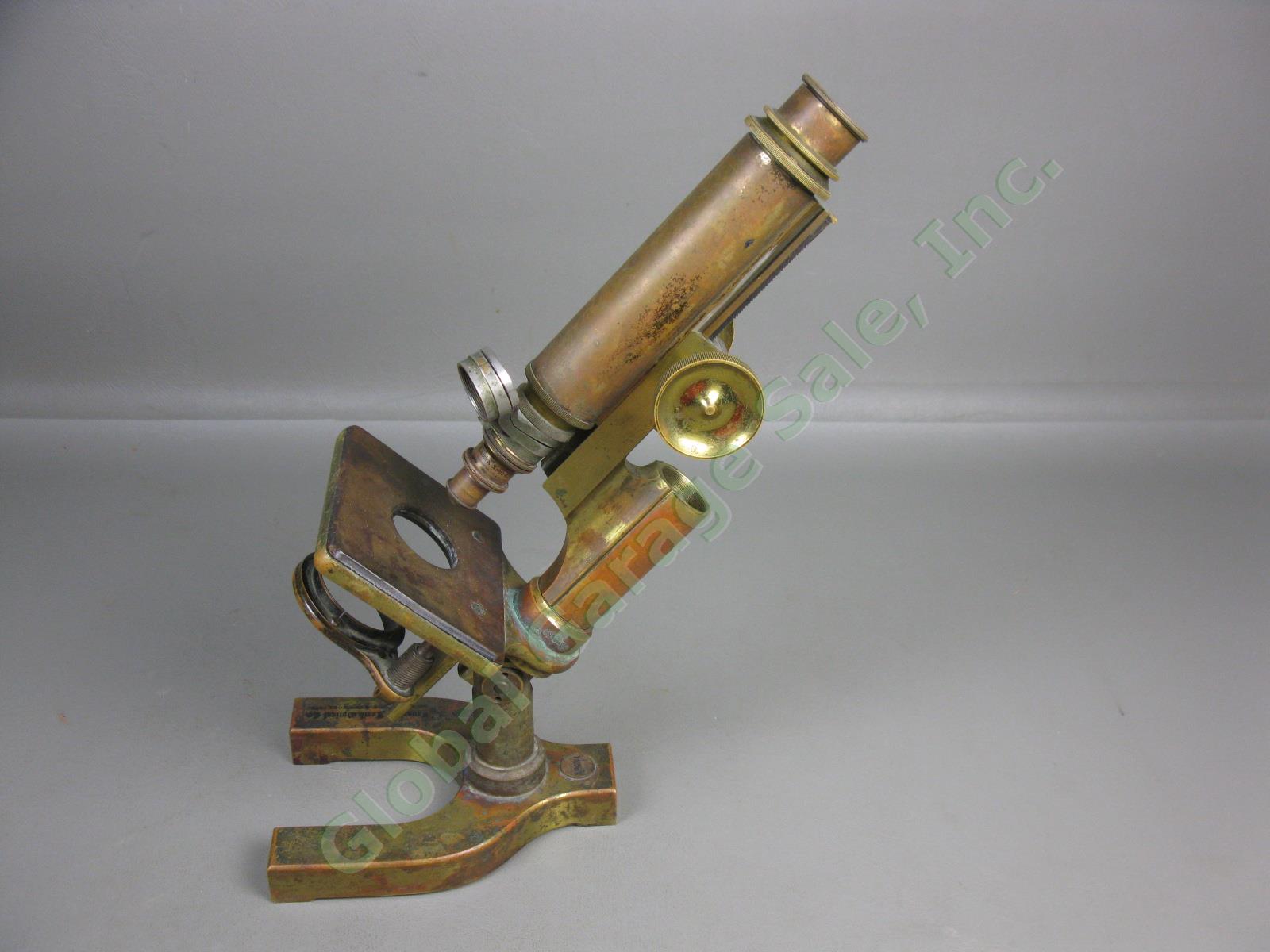 Vtg Antique 1896 Brass Bausch & Lomb Microscope 22434 Series I 1/6 .82 Objective 3