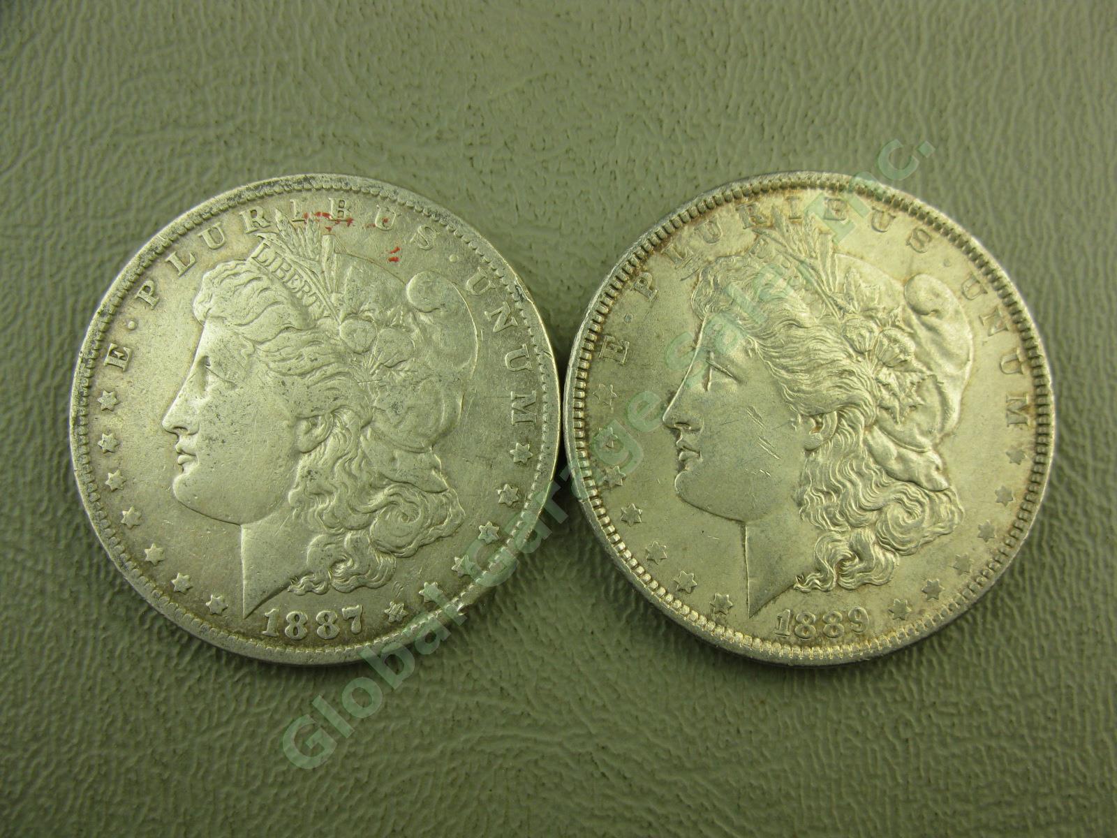 10 Morgan Liberty 1879-1891 Silver Dollar Coins Lot 1880-O 1881-O 1882 1886 1889 7