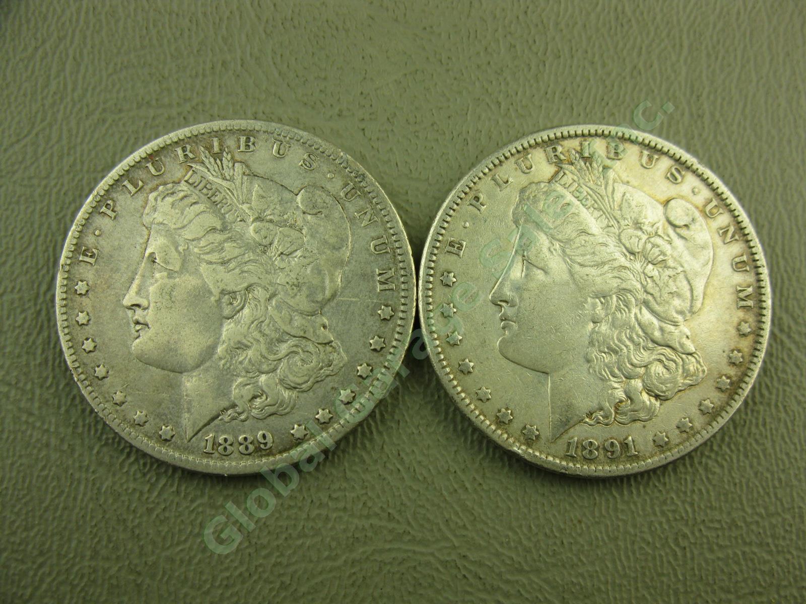 10 Morgan Liberty 1879-1891 Silver Dollar Coins Lot 1880-O 1881-O 1882 1886 1889 9
