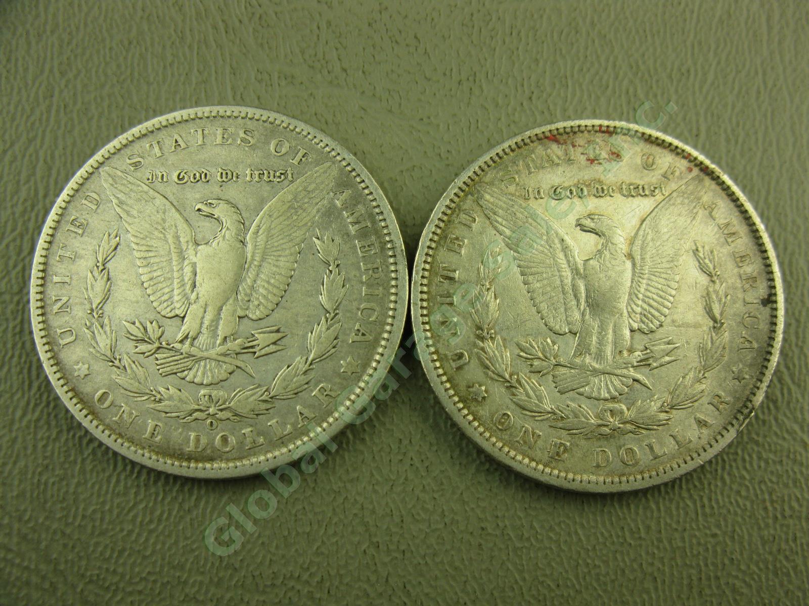 10 Morgan Liberty 1879-1891 Silver Dollar Coins Lot 1880-O 1881-O 1882 1886 1889 10