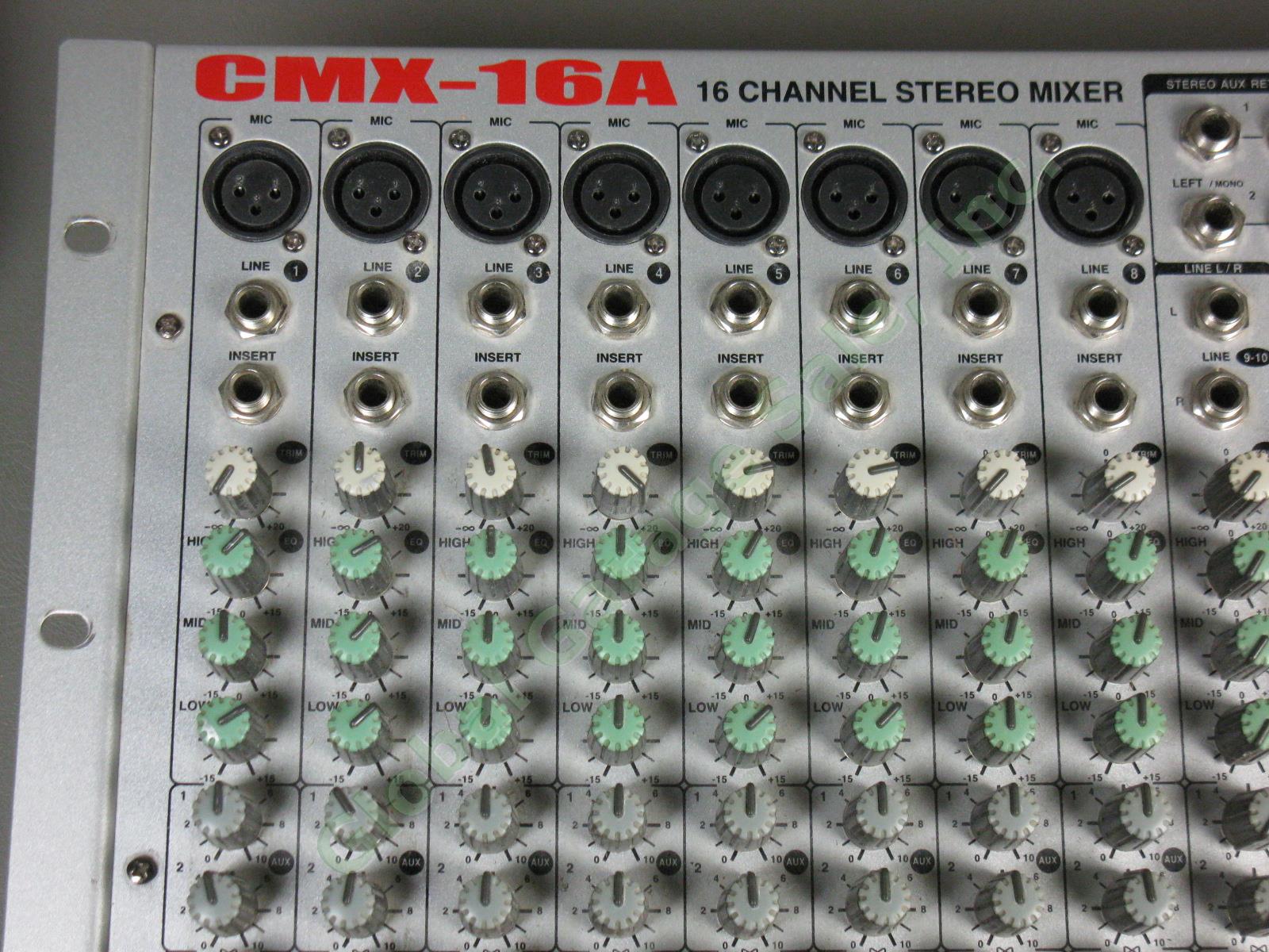 Nady CMX-16A 16-Channel Stereo Mic/Line Pro Audio Mixer Rack Mount +Power Supply 2