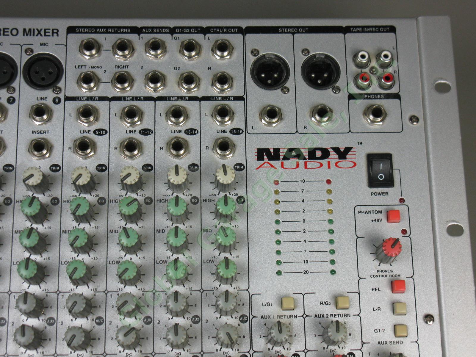 Nady CMX-16A 16-Channel Stereo Mic/Line Pro Audio Mixer Rack Mount +Power Supply 3