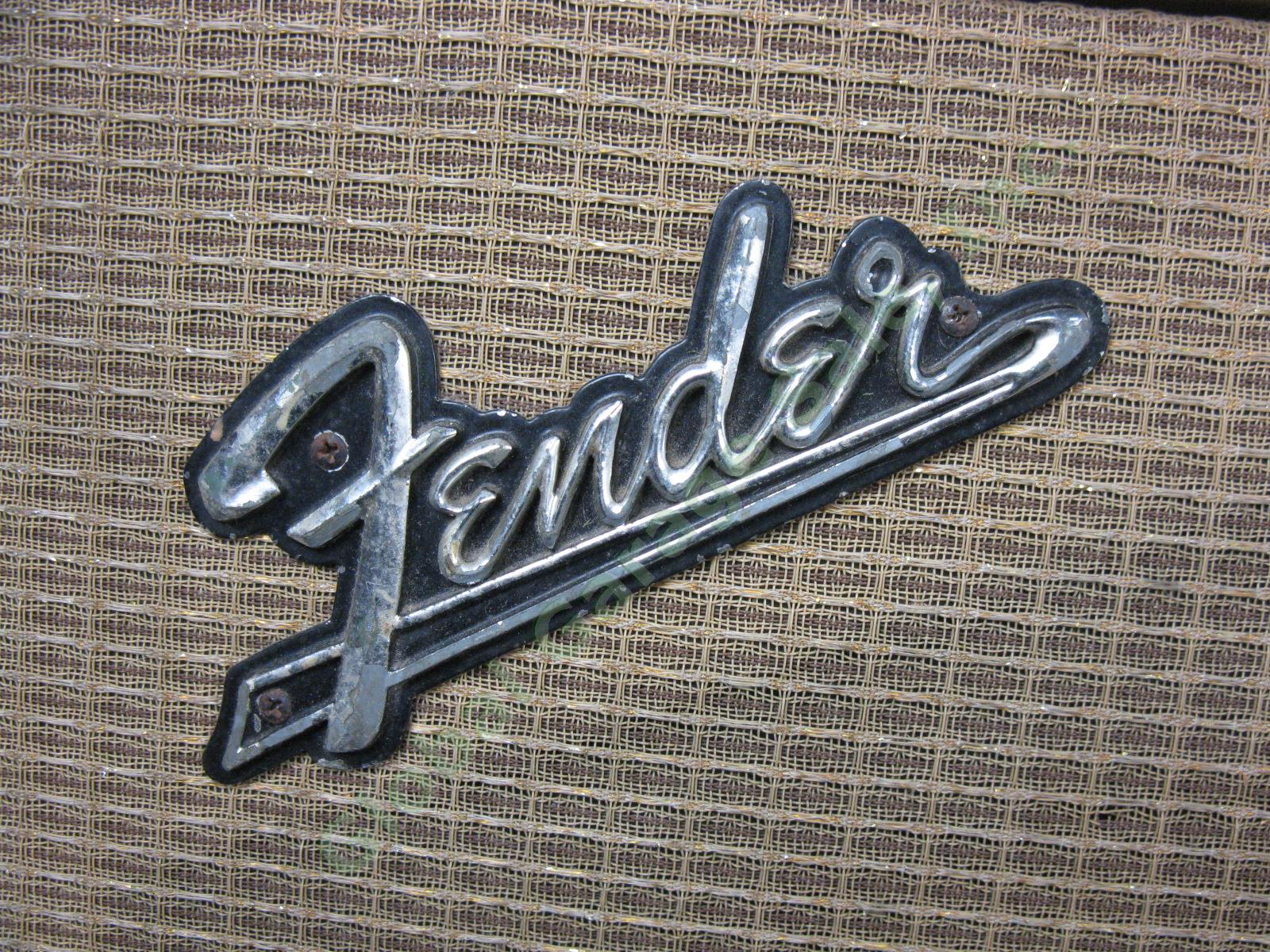 Empty Vtg 1960s Fender Blond Tolex Guitar Speaker Cab Cabinet Enclosure Only NR! 1