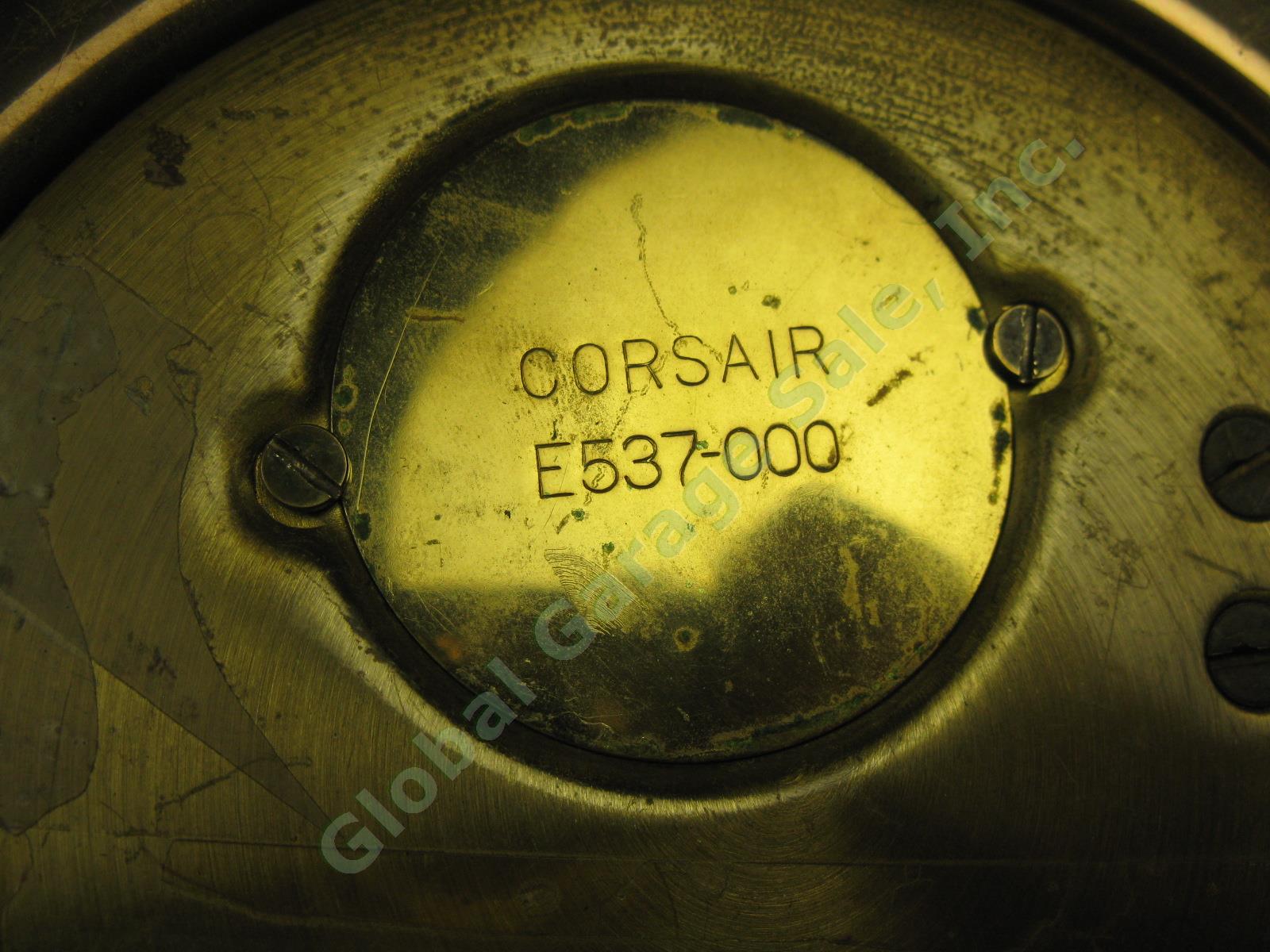 Seth Thomas Corsair E537-000 5-3/8" Brass Maritime Ship Bell Clock W/Cover +Key 6