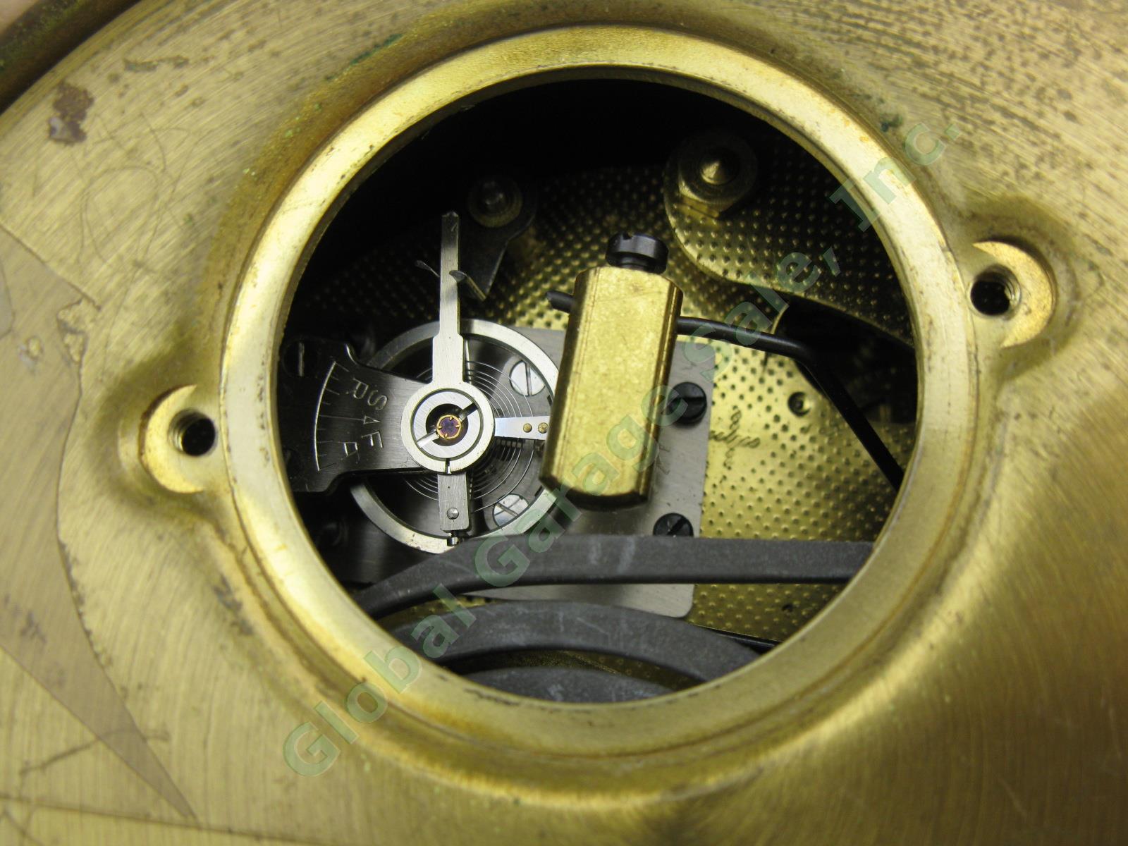 Seth Thomas Corsair E537-000 5-3/8" Brass Maritime Ship Bell Clock W/Cover +Key 7