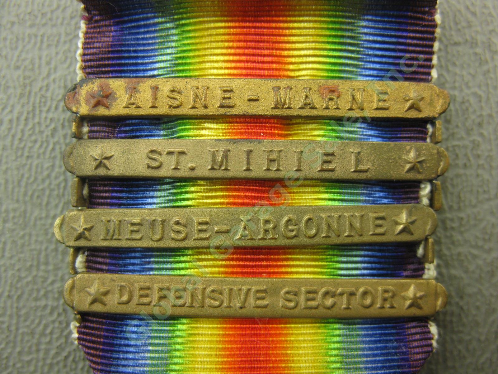 WWI WWII Victory Medal Ribbon Battle Campaign Bar Clasp Device Marksman Pin Lot 2