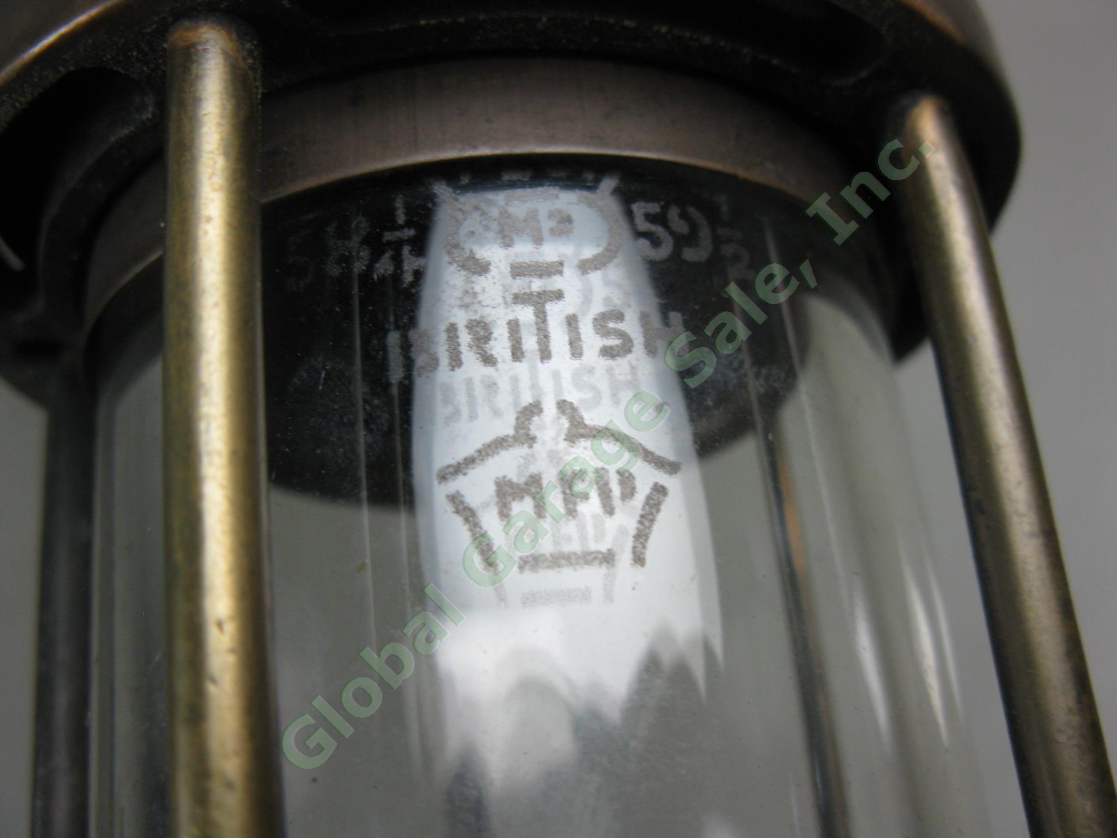 2 Vtg Antique Brass Protector Lamp Lighting Co Eccles Miner Safety Lanterns Lot 9