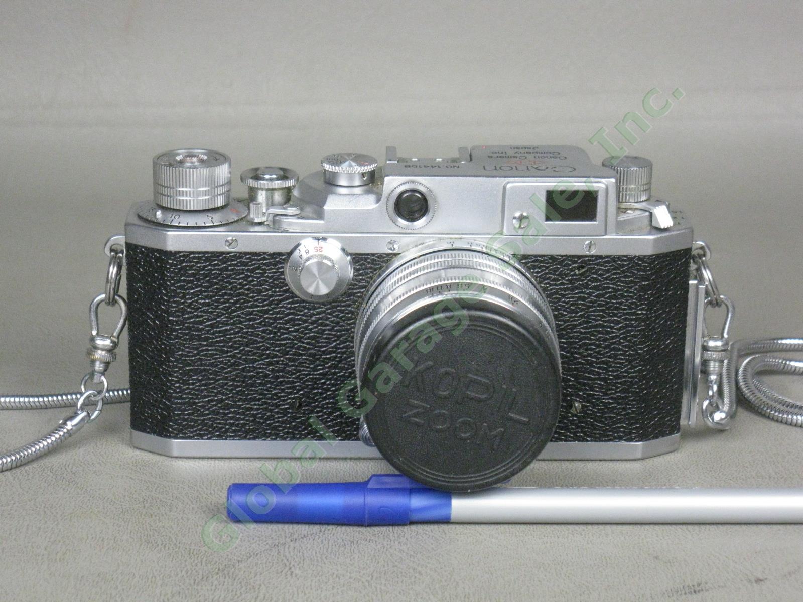 Vtg 1950s Canon IVSB IV SB EP Film Camera 50mm f/1.8 Lens Japan No 144158 NO RES