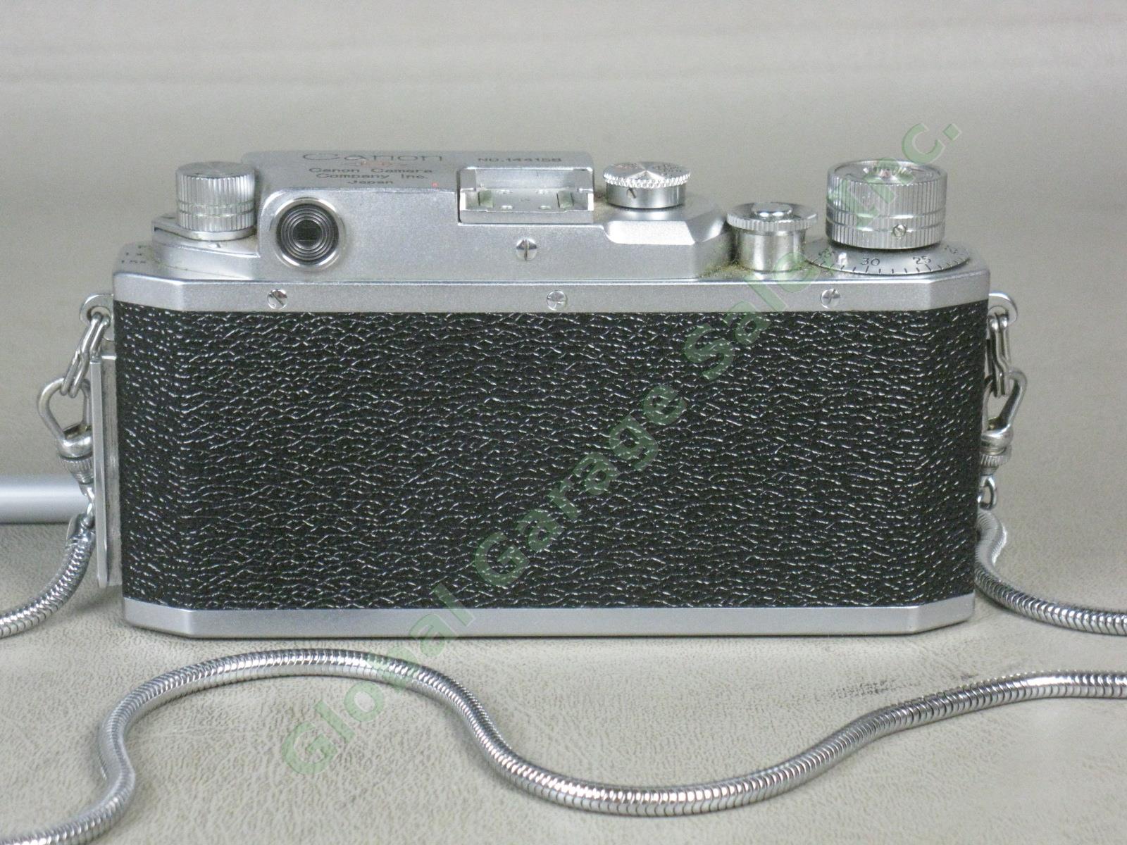 Vtg 1950s Canon IVSB IV SB EP Film Camera 50mm f/1.8 Lens Japan No 144158 NO RES 3