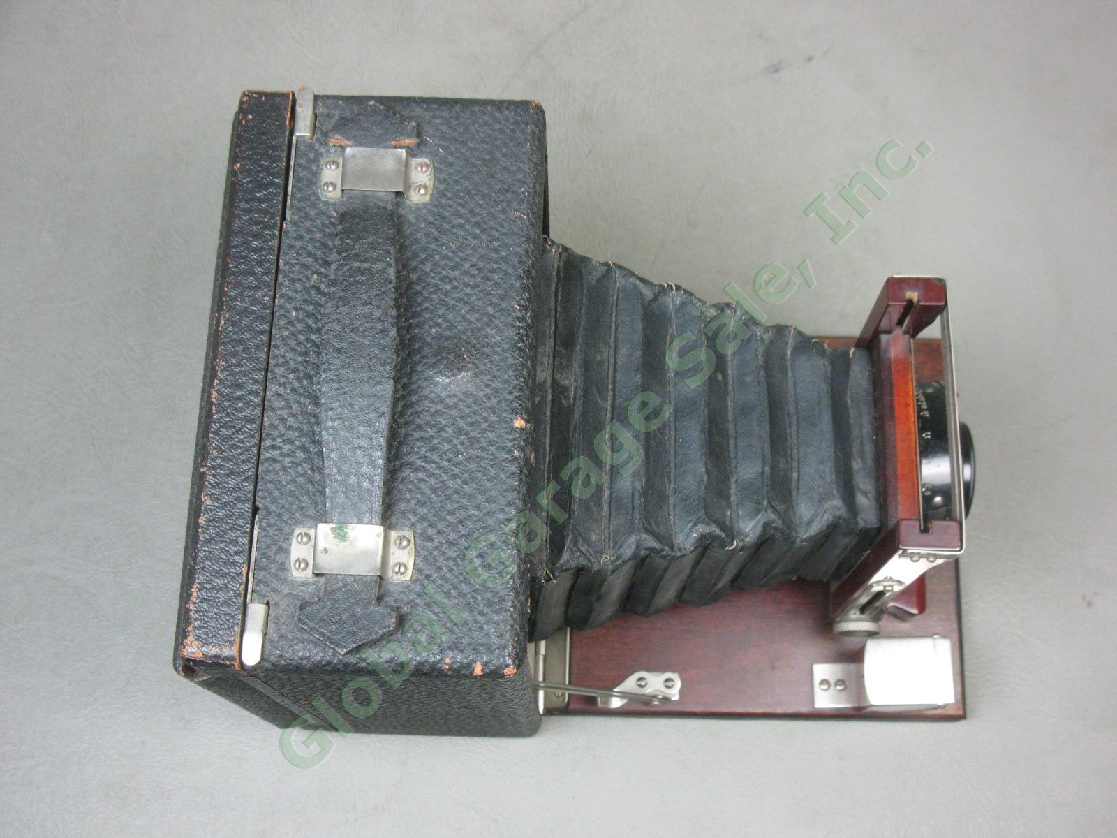 Antique Gundlach 4x5 Folding Camera Wollensack Betax No 2 f/6.3 Series IV Lens 8