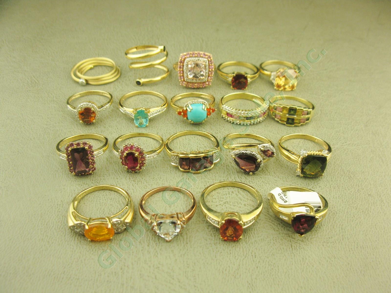 19x 14k 10k Gold Gemstone Rings Lot Earrings 57.7 Grams Not Scrap $1200+ Value!!