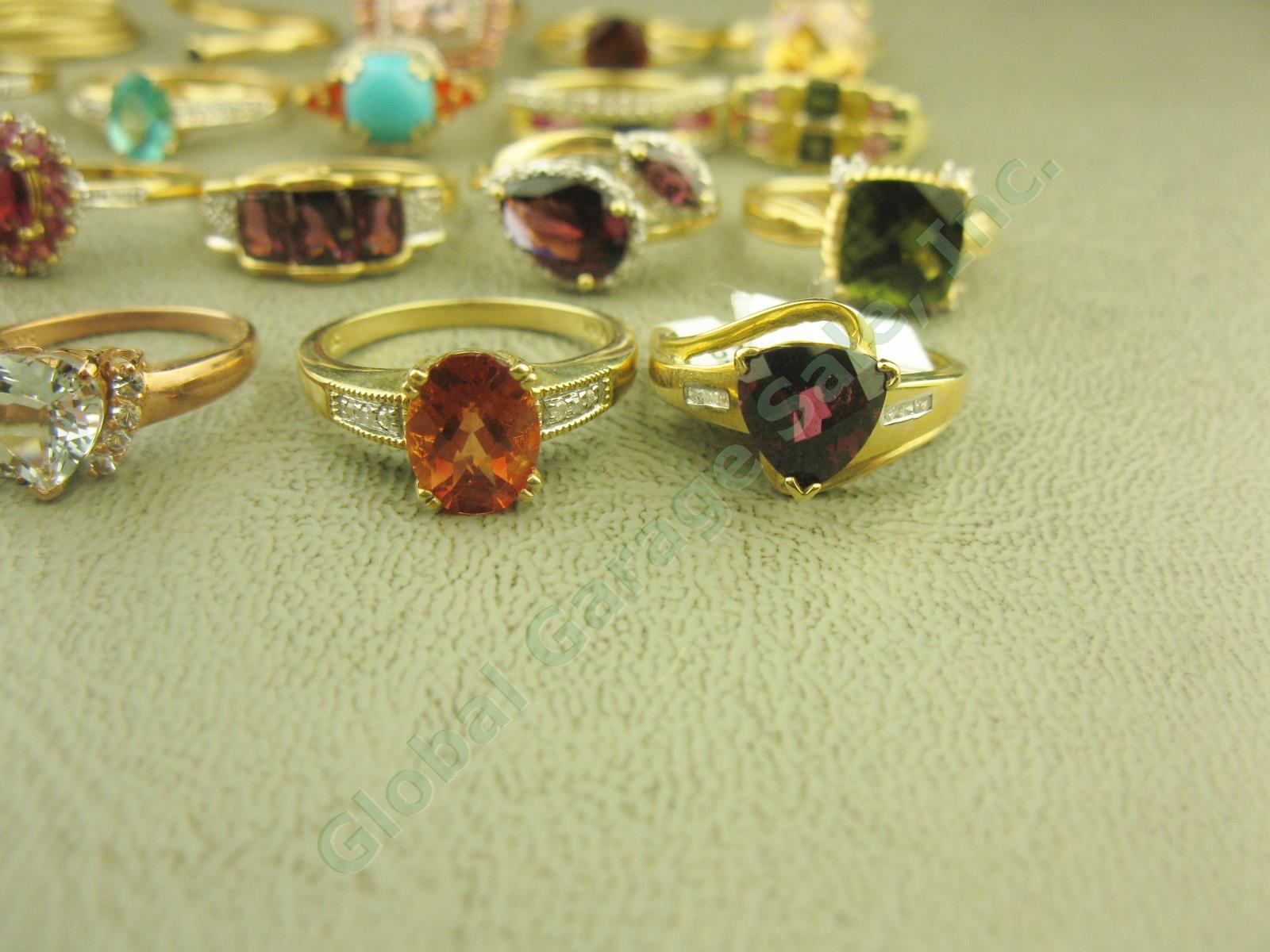 19x 14k 10k Gold Gemstone Rings Lot Earrings 57.7 Grams Not Scrap $1200+ Value!! 2