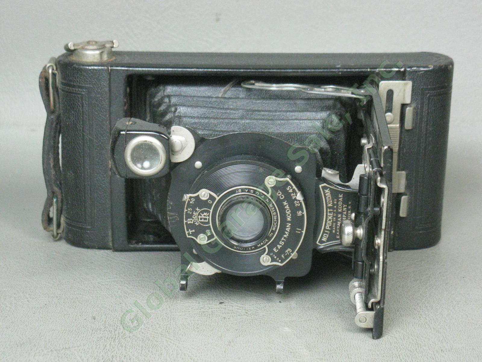 5 Vtg Antique Kodak Cameras Lot A 120 122 Six-20 No 2 Folding Brownie Six-16 Box 1