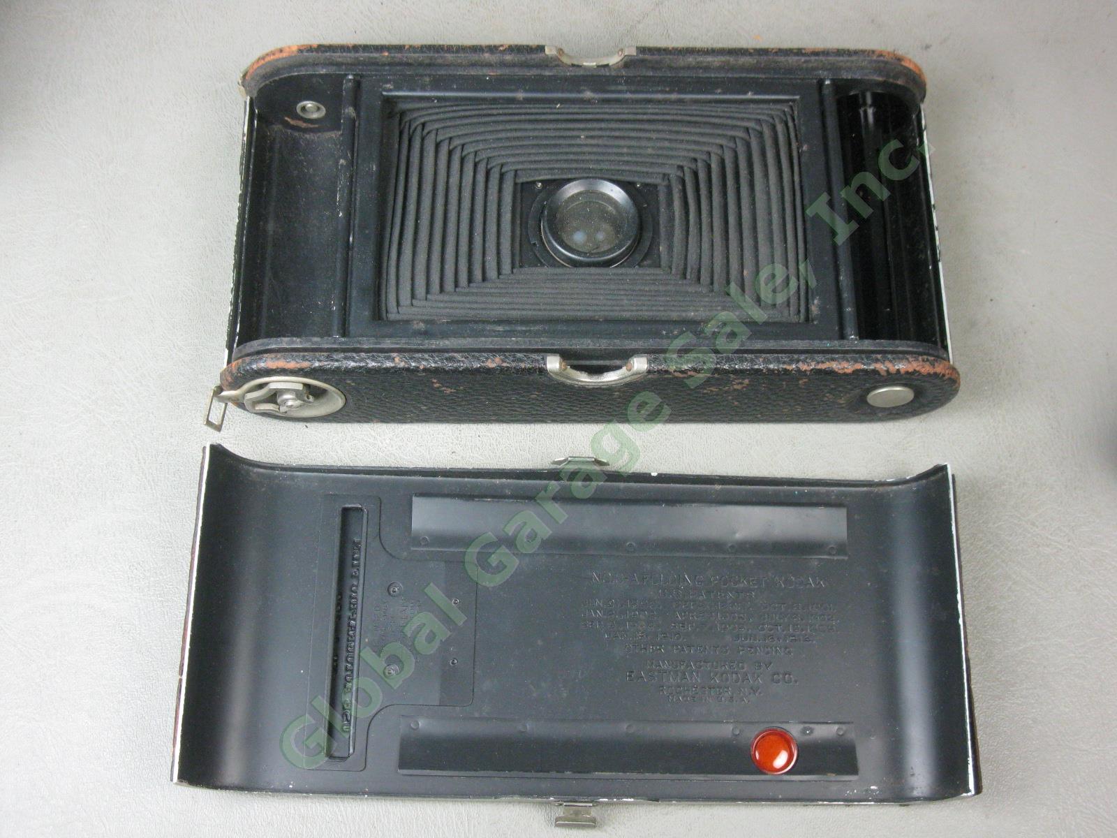 5 Vtg Antique Kodak Cameras Lot A 120 122 Six-20 No 2 Folding Brownie Six-16 Box 11