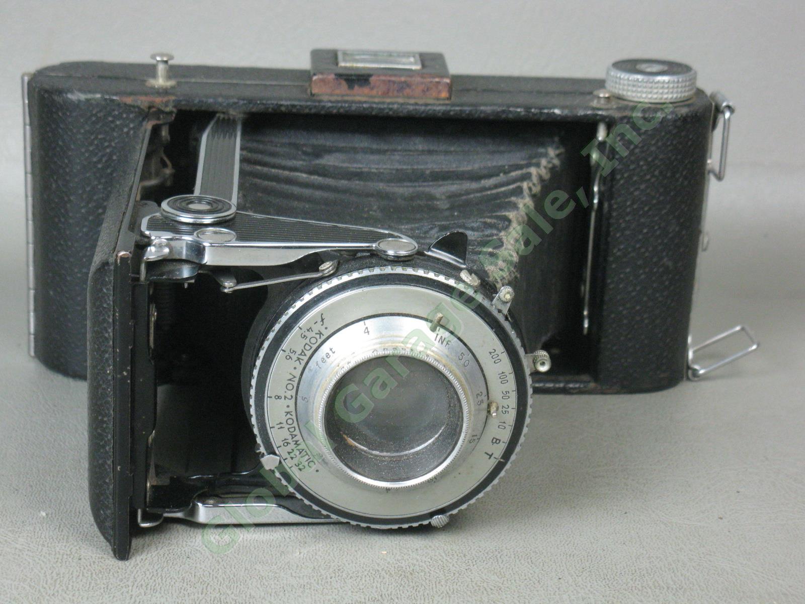 5 Vtg Antique Kodak Cameras Lot A 120 122 Six-20 No 2 Folding Brownie Six-16 Box 18